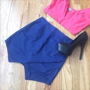 ***SOLD***Dark Blue Asymmetrical Skirt